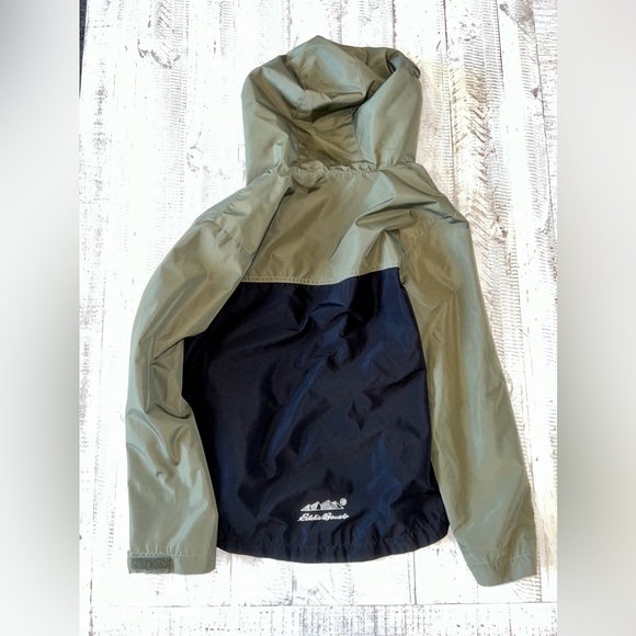 Kids Eddie Bauer Green Wind Breaker Jacket - Picture 3 of 5